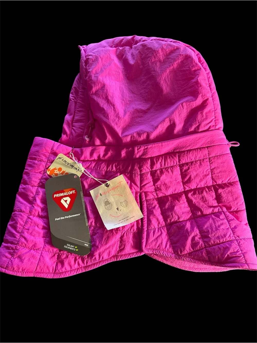 FREE PEOPLE Glacier Chaser Convertible Balaclava in Candy Pink NWT